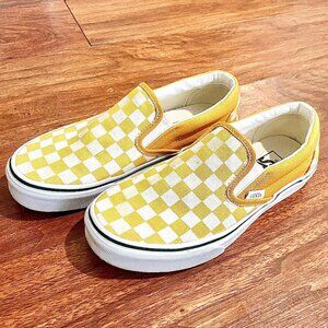 Vans Yellow Checkered Summer SLIP-ON SHOE US size 6 / EUR 36.0